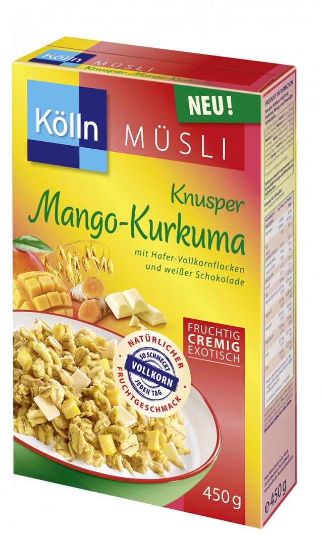 Kölln® Knusper Mango Kurkuma Müsli