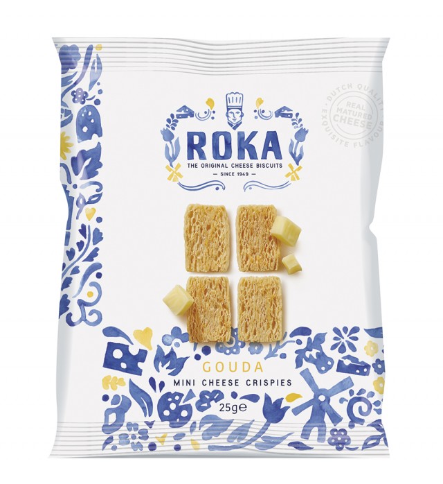 ROKA Mini Cheese Crispies Gouda Cheese Delft Blue 25g